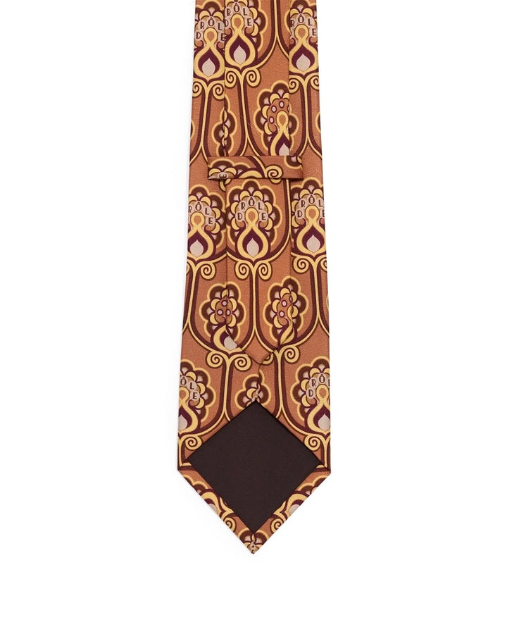 Cravate Tapisserie Florale  Old Pink