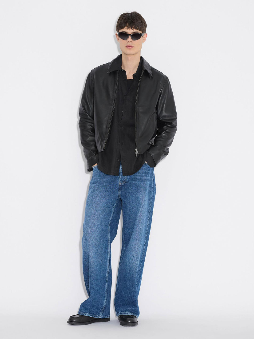 Regular Linen Shirt  Black