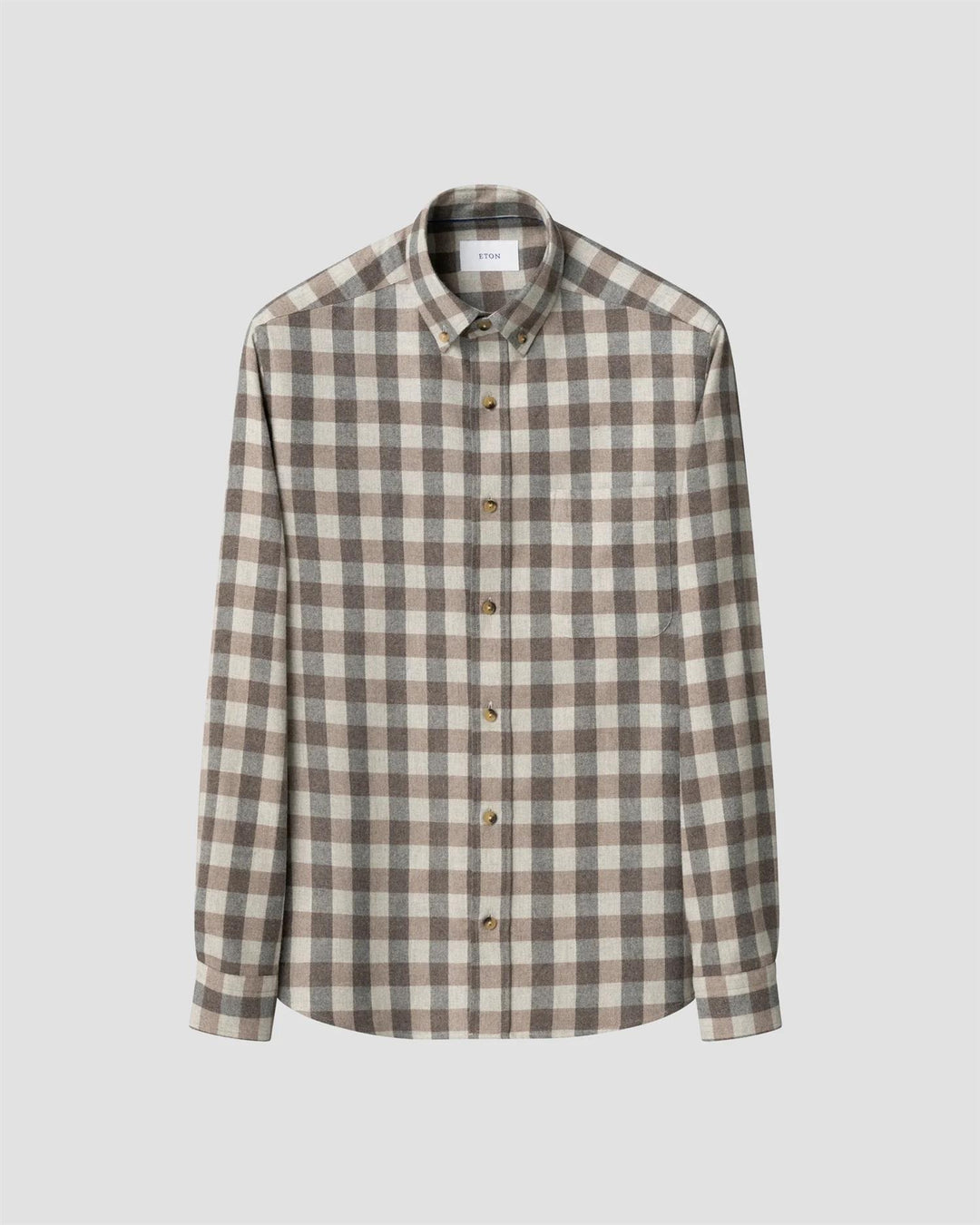 Block Check Flannel  Beige