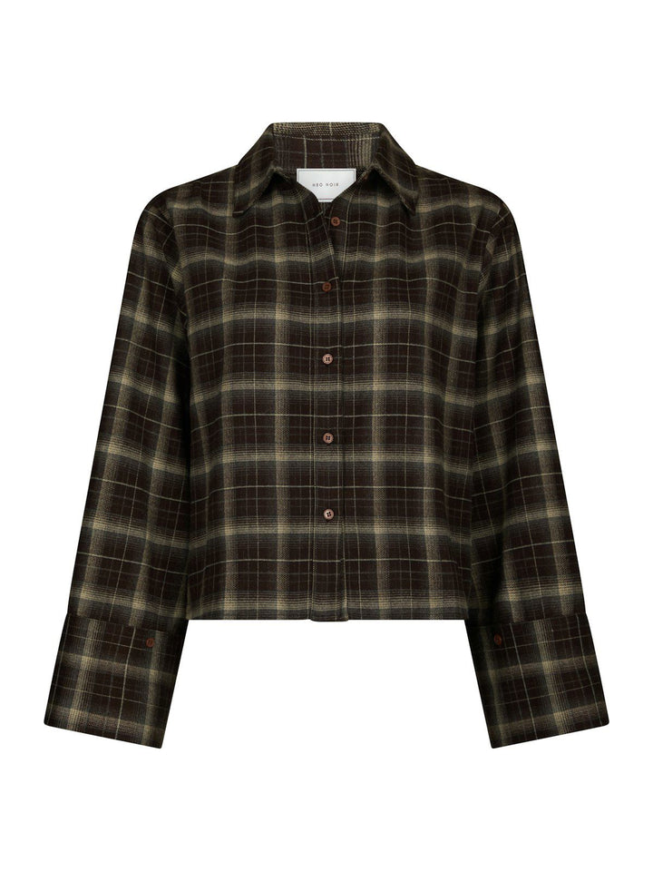 Jaylin Flannel Check Shirt Dark Brown