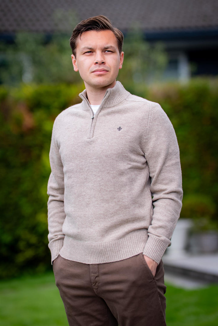 Hertford Half Zip  Khaki