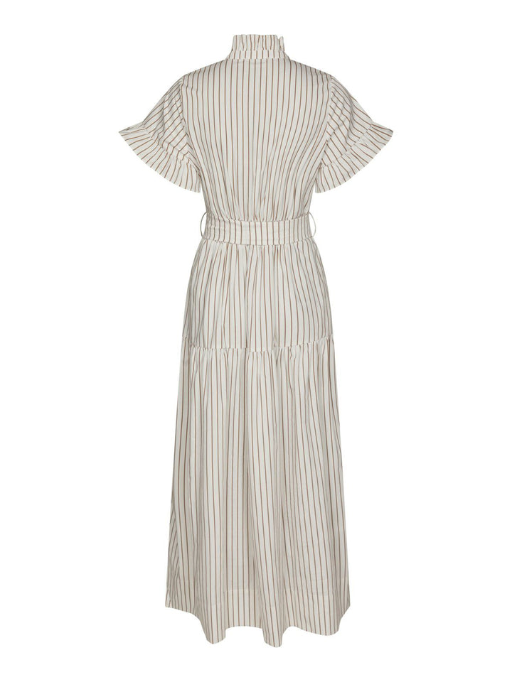Nellie Wide Stripe Dress  Ivory
