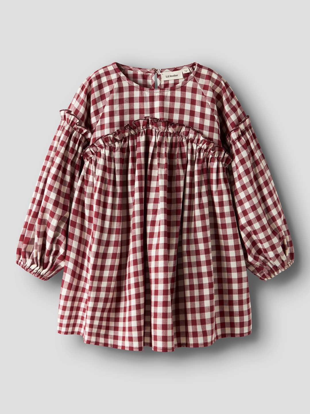 NMFRIO LS LOOSE DRESS LIL  Mellomrød