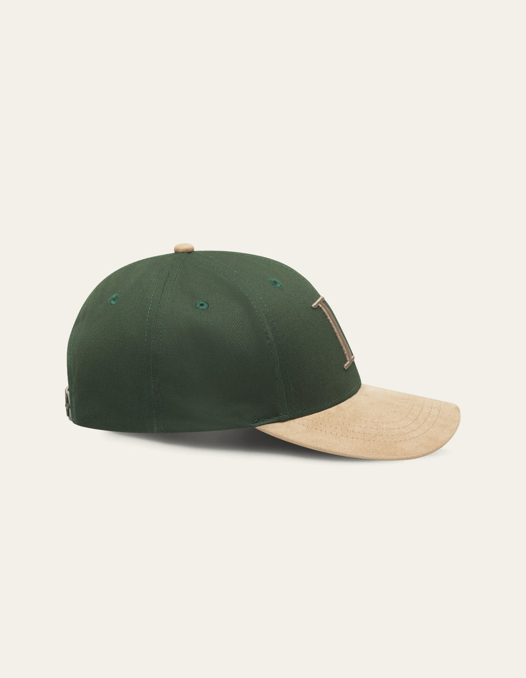 Baseball Cap Contrast Suede II  Dark Chive Green/Warm Sand