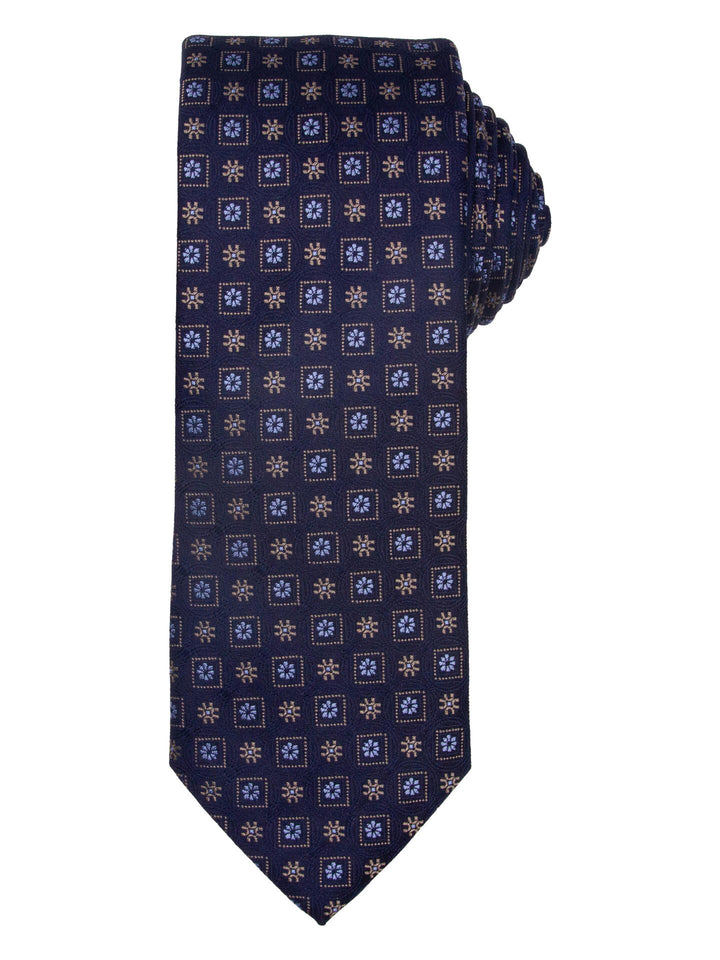 Silkeslips m/hanky mønstret  Navy