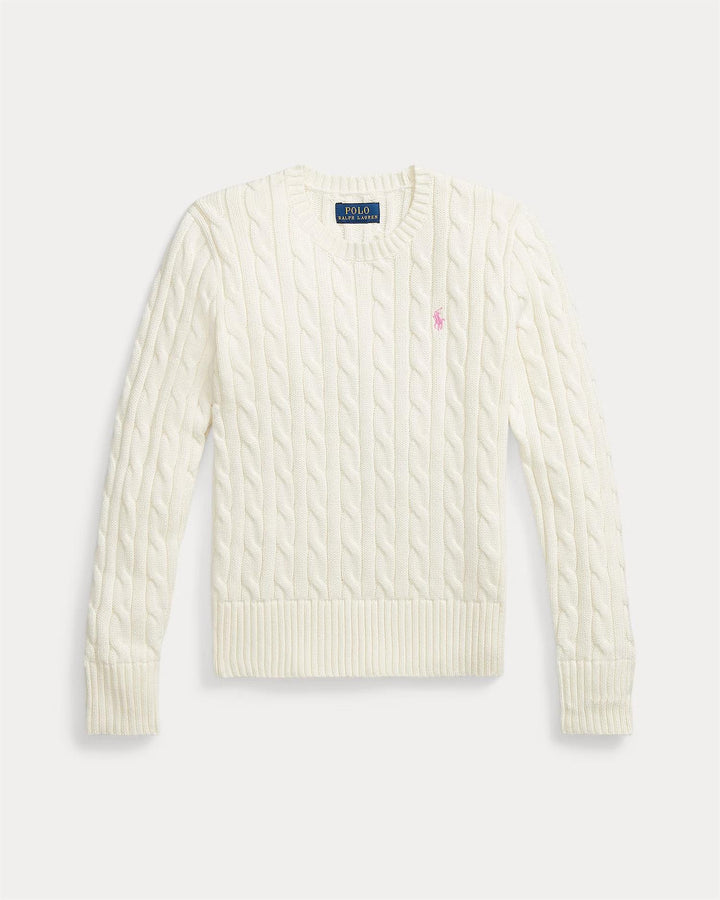 CABLE CN-SWEATER-PULLOVER  White