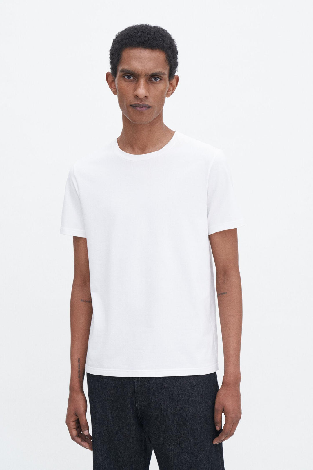 STRETCH COTTON TEE  White