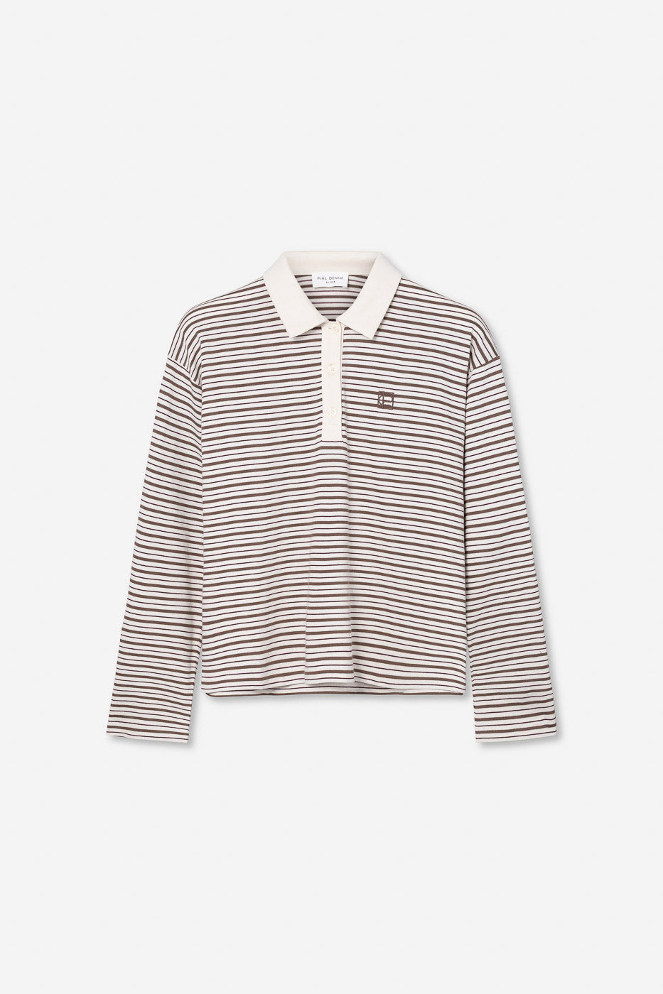 Elmer Polo Shirt  Brown Stripe