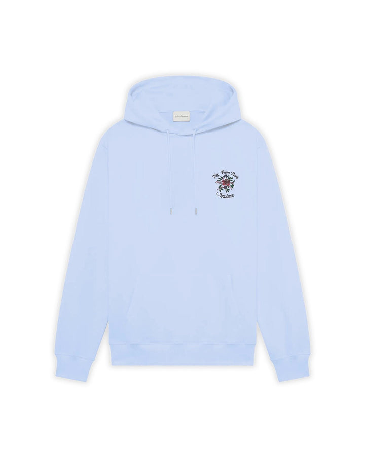 Hoodie Slogan Rose  Light Blue