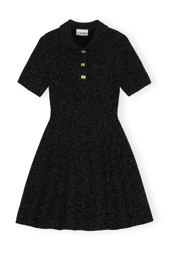 Sparkle Doubleface Mini Dress  Black