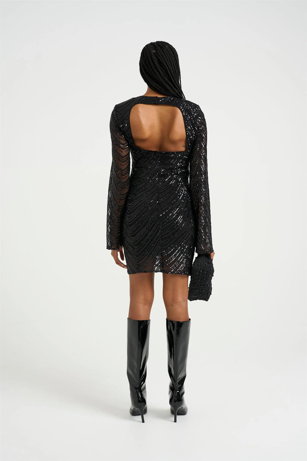 GliraGZ short dress  Black Sequins