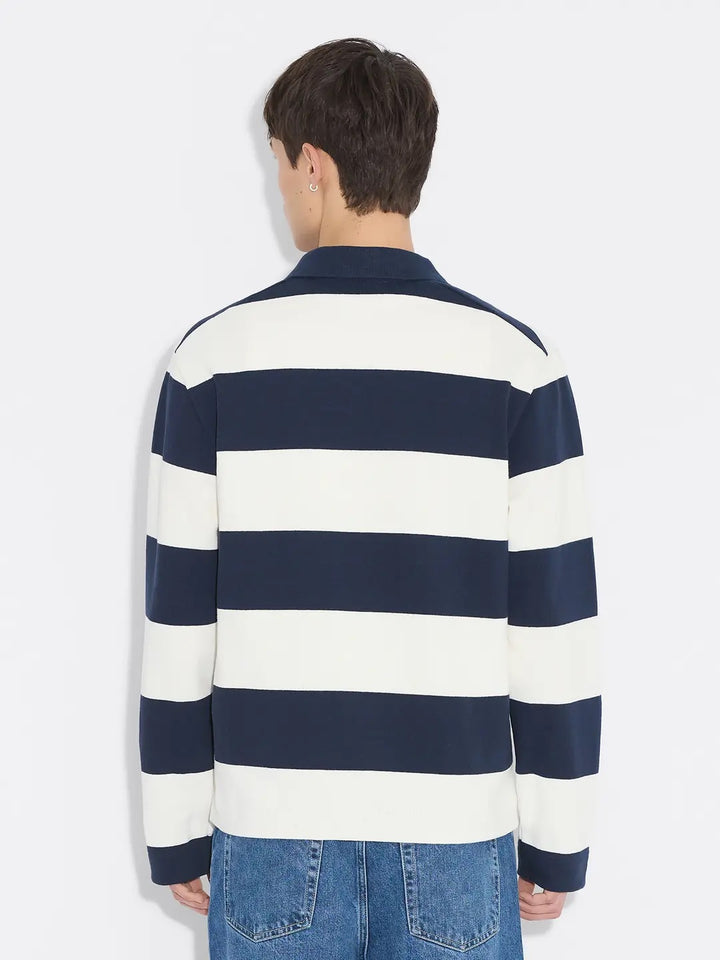 Rugby Polo  Navy Stripe
