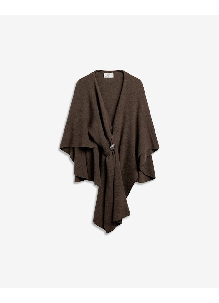 Vail Merino Shawl Brown Melange