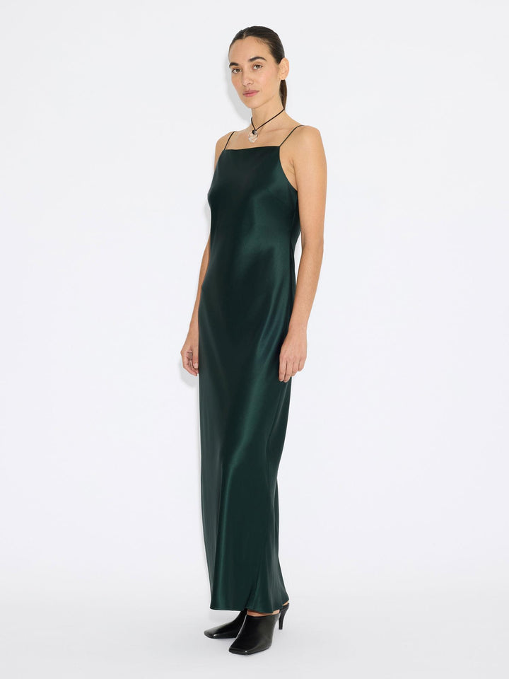 Robyn Midi Dress Dk Green