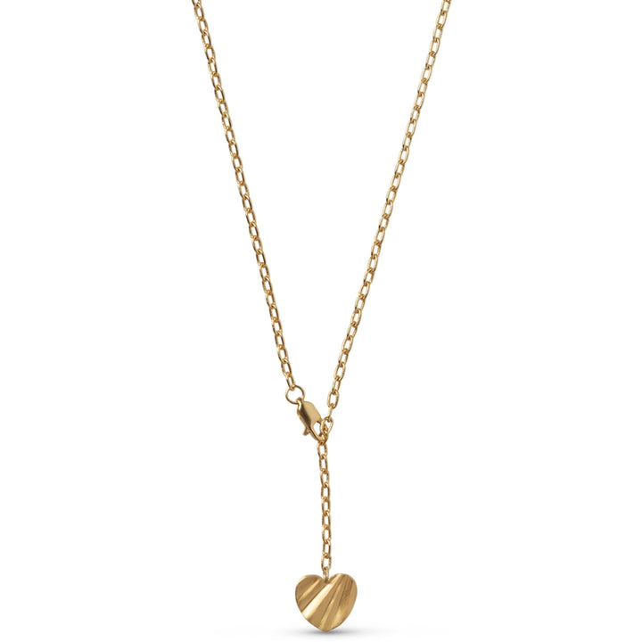Necklace, Wave Heart Gold Plated