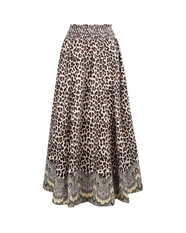 Taffeta Maxi Skirt  Wild Paisley