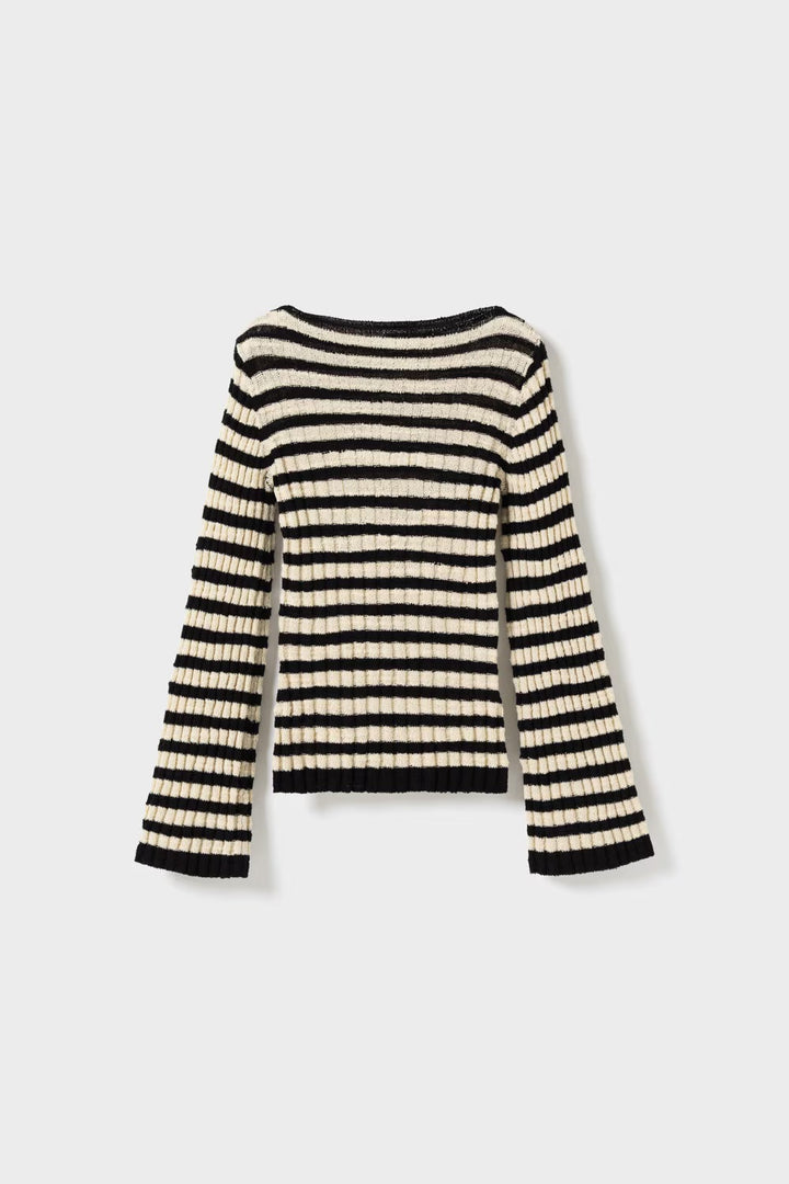 Karlie Knitted Top  Black Stripe