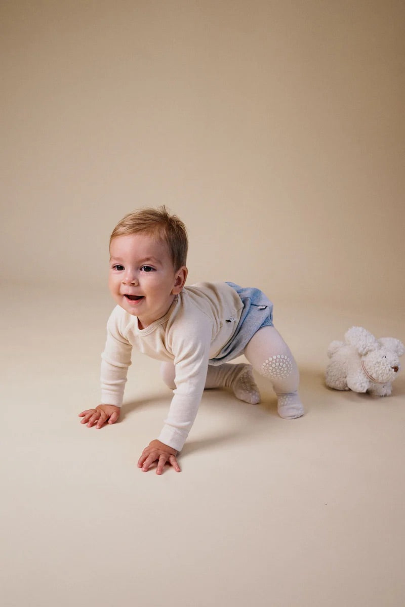 Crawling Tights - Merino Wool  Snow Flake