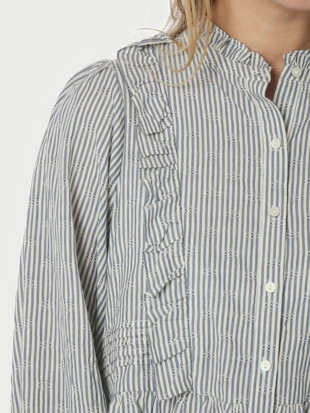 Petrine Stripe Blouse  Blue