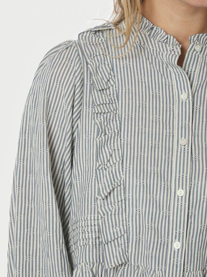 Petrine Stripe Blouse  Blue