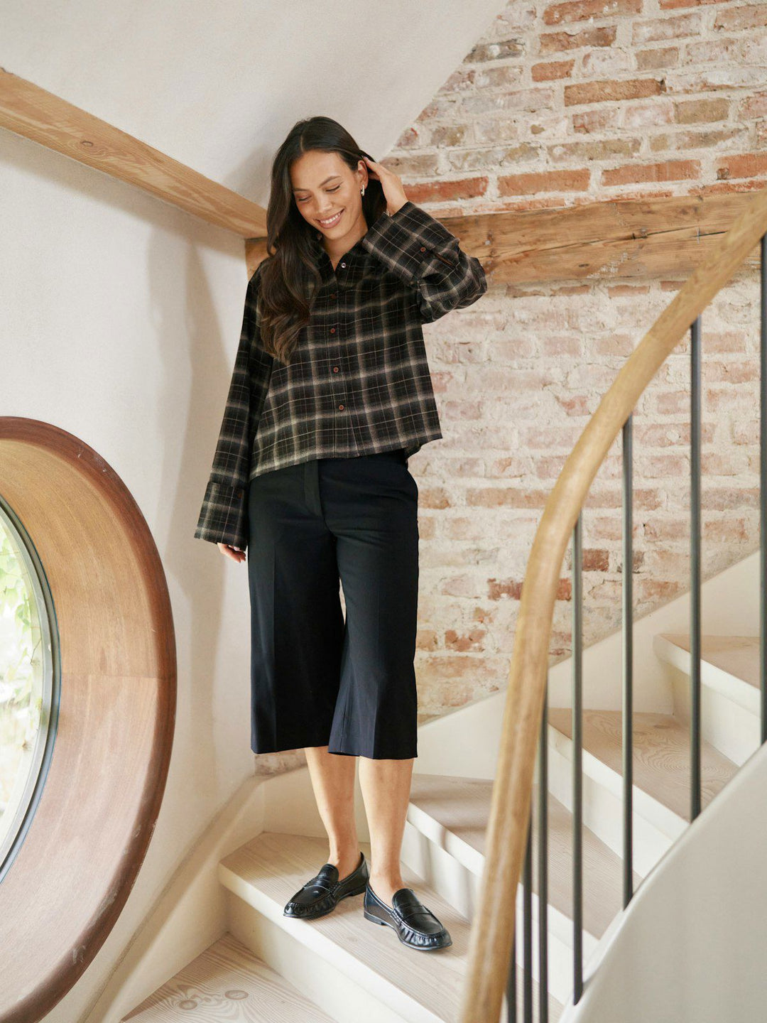 Jaylin Flannel Check Shirt Dark Brown