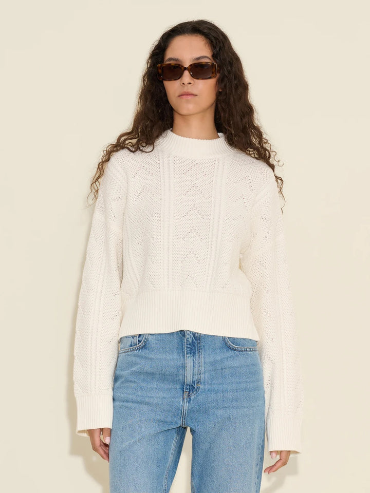 Serena Knit Sweater  White