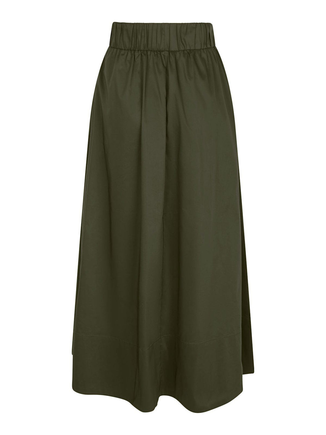 Yara Long Poplin Skirt  Army