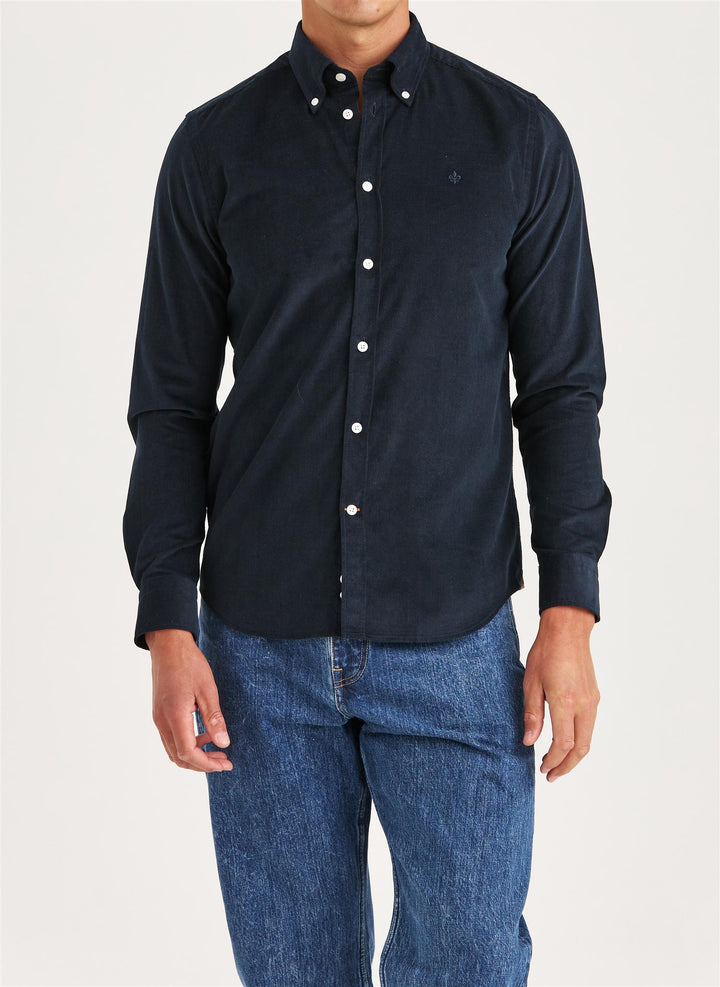Douglas Cord Shirt-Slim Fit  Blue
