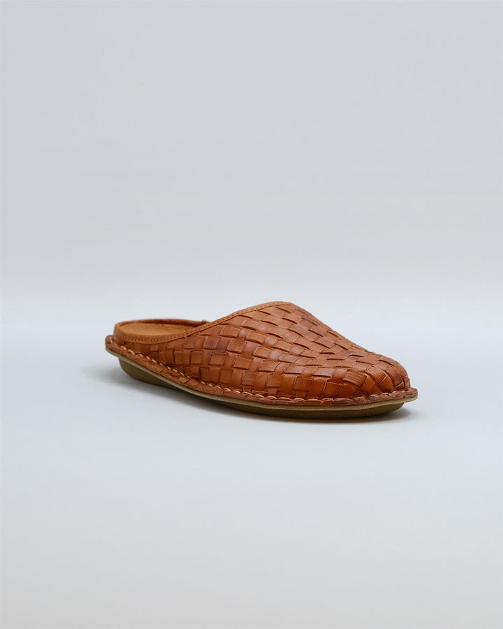 Roma woven leather  Cognac Brown