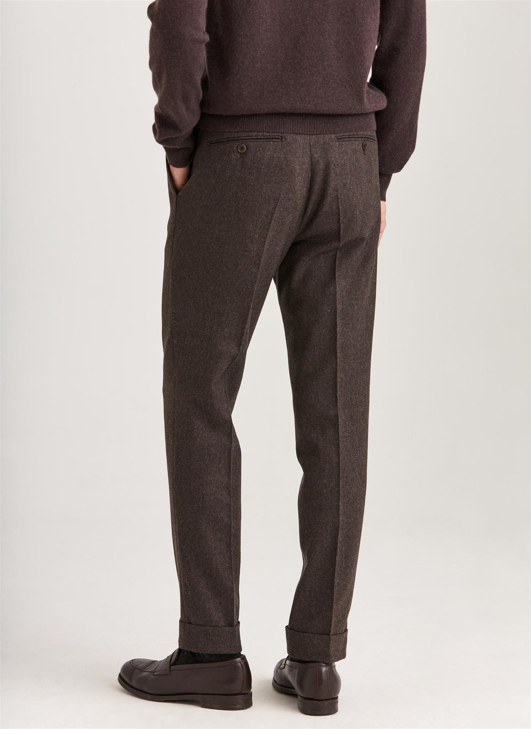 Jack Flannel Suit Trouser  Brown