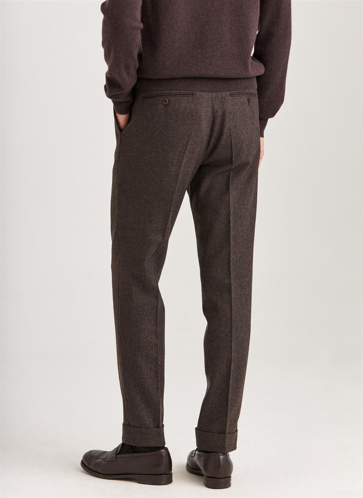 Jack Flannel Suit Trouser  Brown