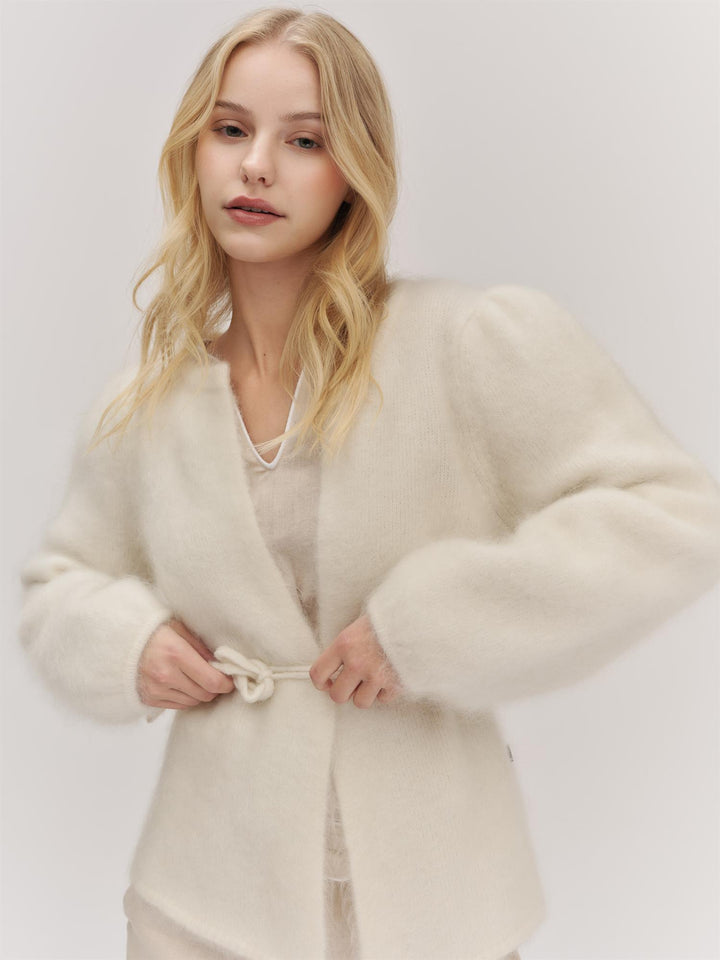 Fredrikke chunky cardigan  Bright White