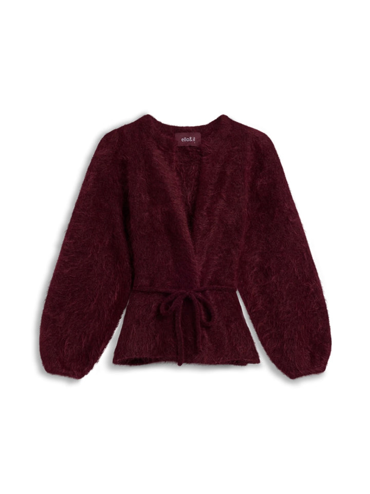 Fredrikke Chunky Cardigan  Oxblood
