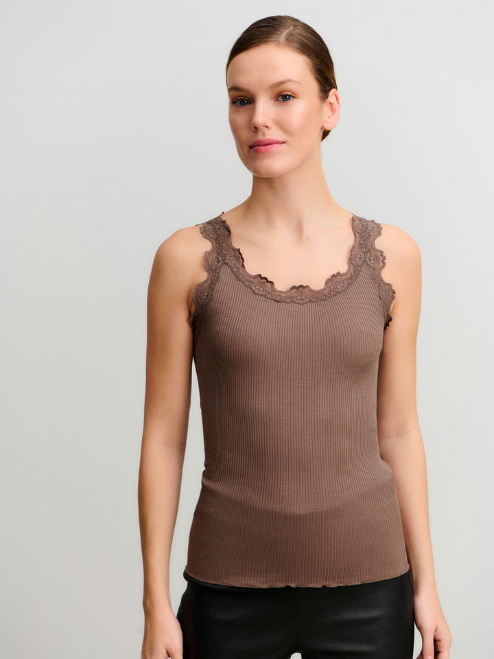 RWBabette SL U-neck Lace Top  Falcon