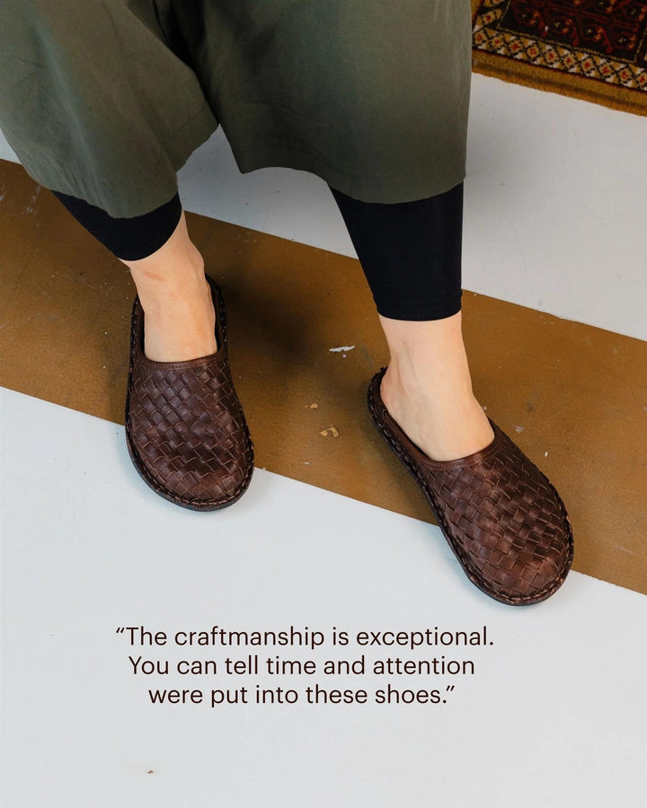 Viba Roma Woven Leather  Cocoa Brown
