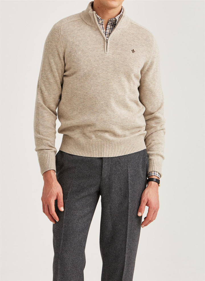New Hertford Half Zip  Khaki