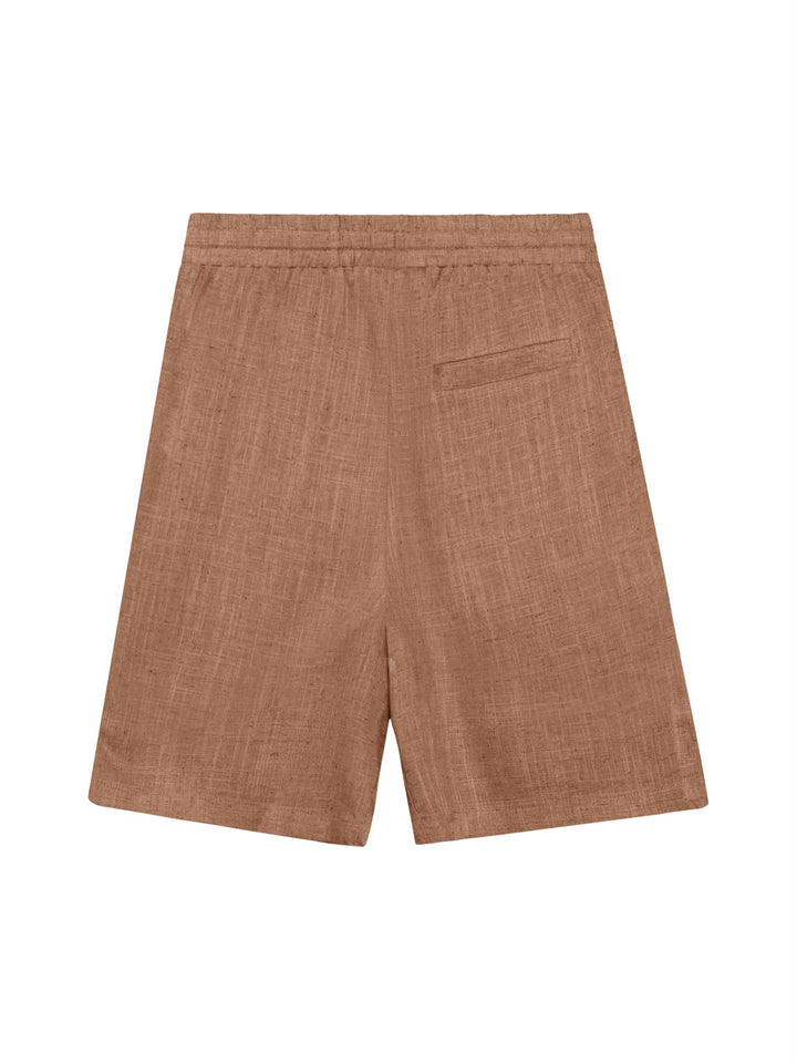 Ole Linen Shorts  Light Brown