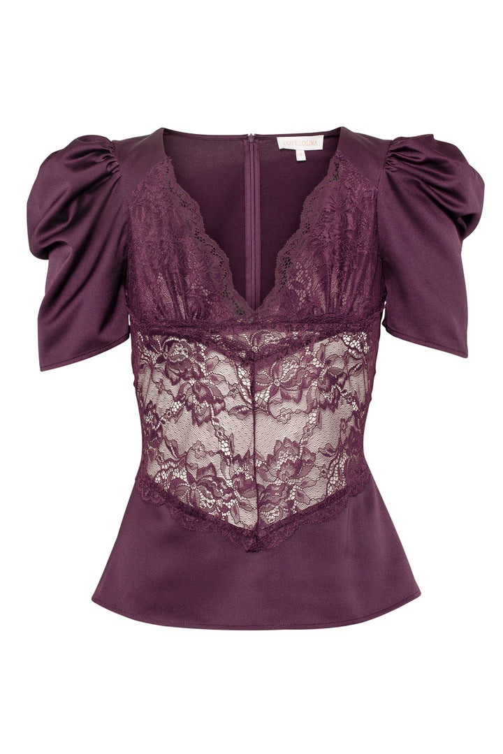 Francis lace top  Burgundy