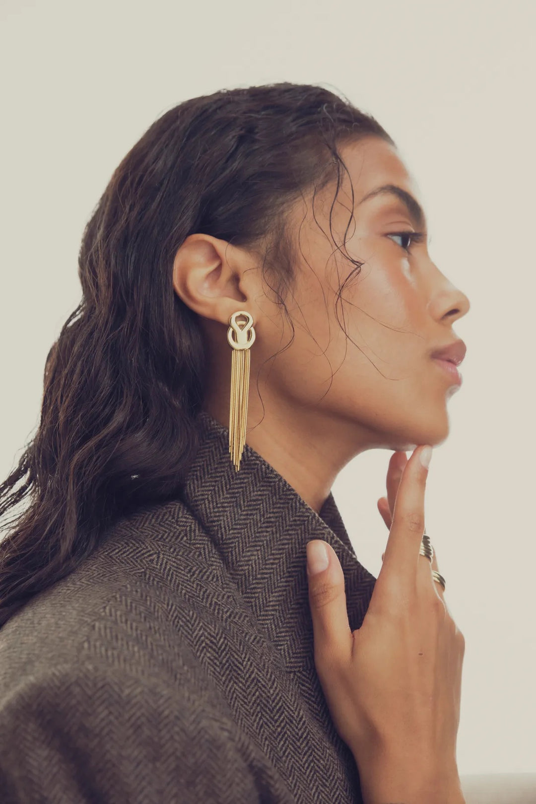 The Flounce Earrings  Gold