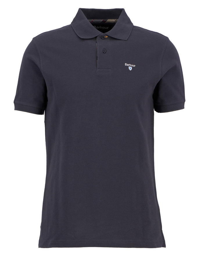 Tartan pique polo shirt  Navy