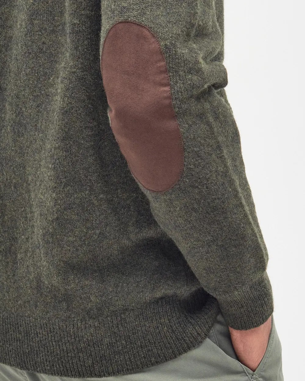 Essent Patch Zip Through Knitted Jumper  Seaweed