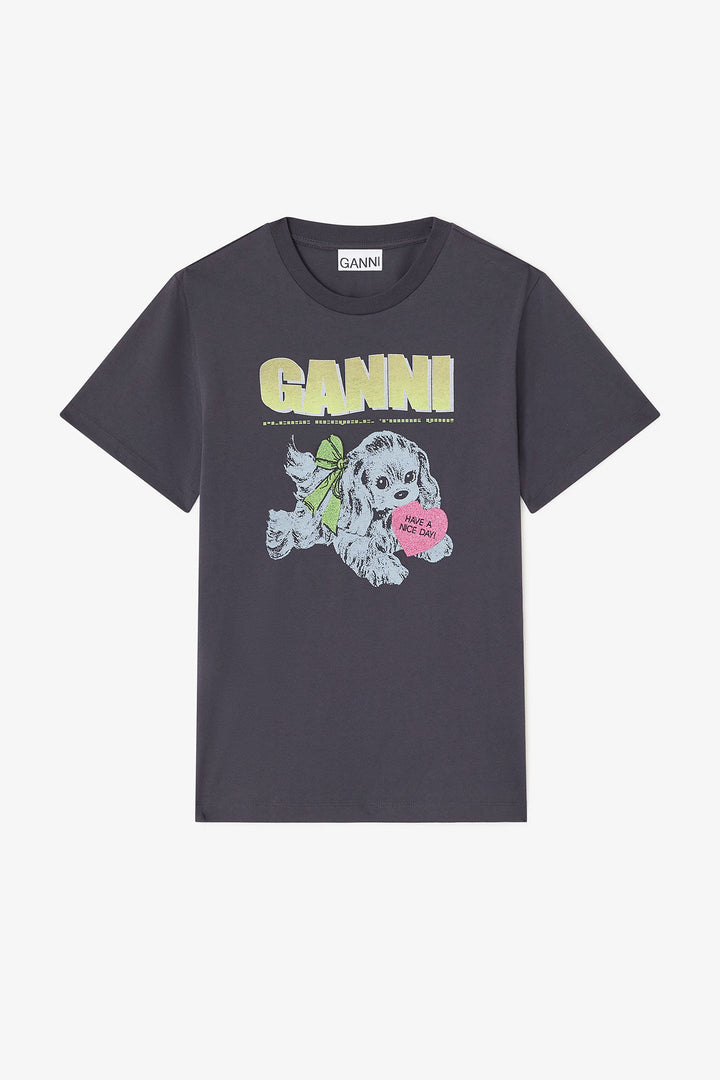 Basic Cotton Jersey Neon Puppy  T-shirt  Phantom