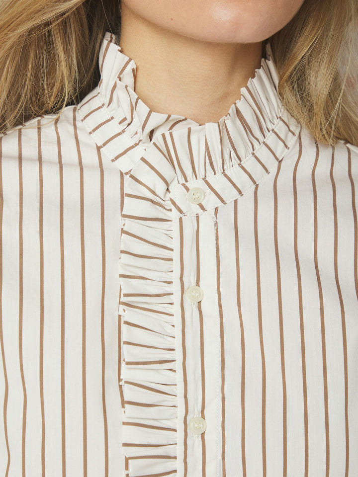 Nellie Wide Stripe Dress  Ivory