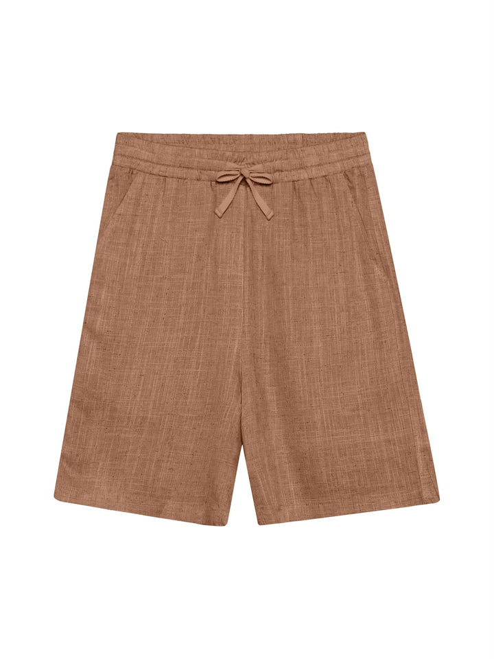 Ole Linen Shorts  Light Brown