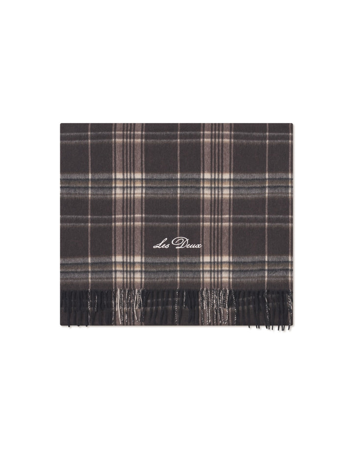 Les Deux Check Wool Scarf  Delicioso