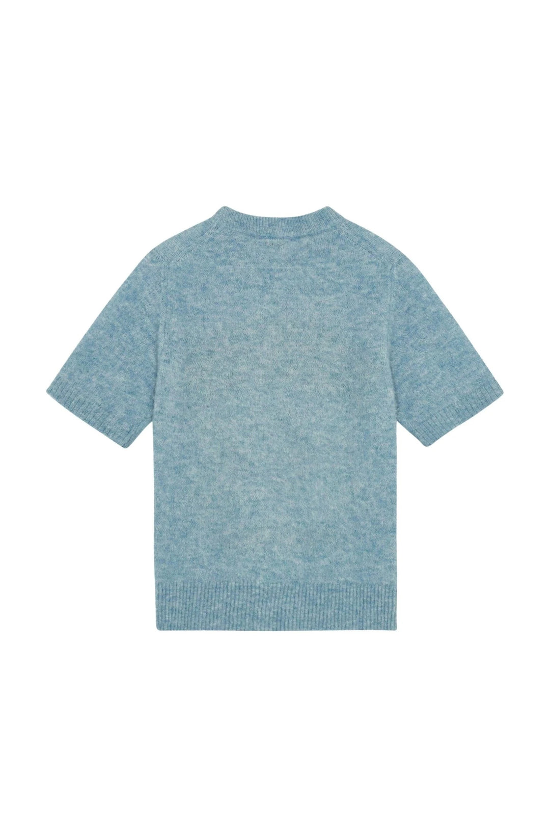 FINE BRUSHED ALPACA PUPPIES T SHIRT  Soft Chambray