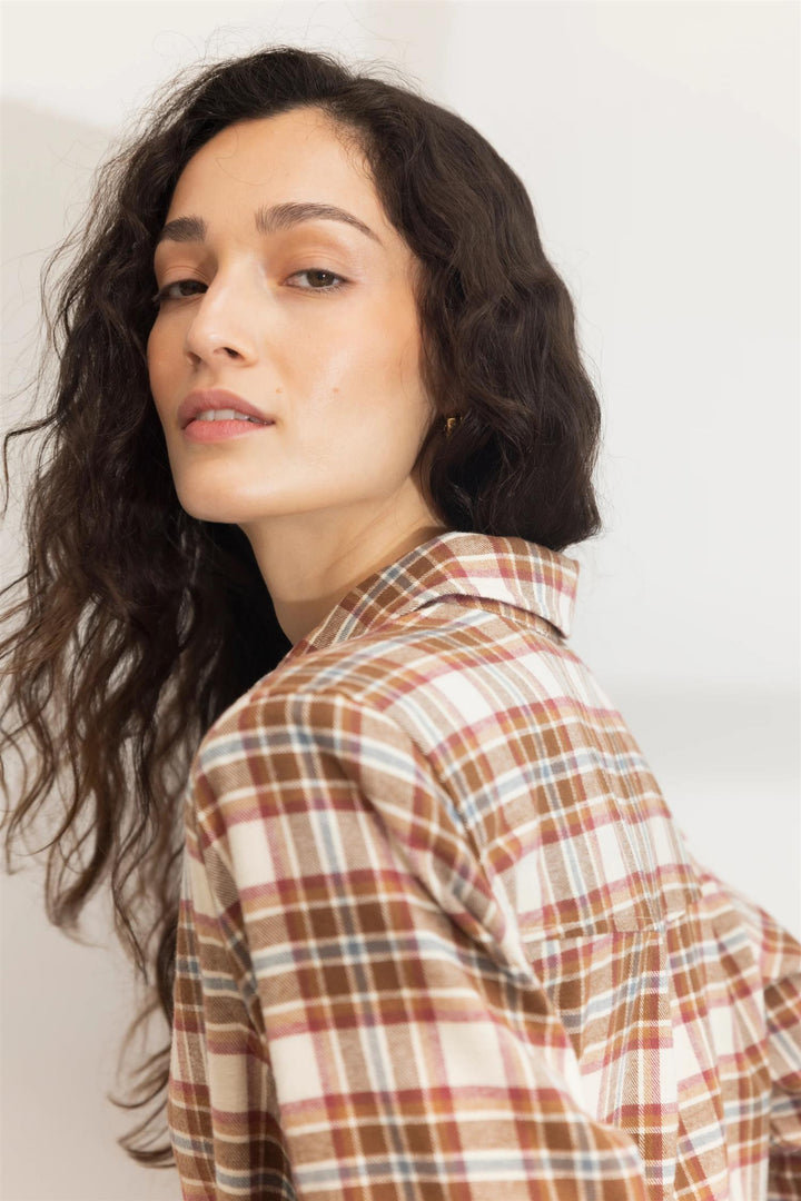 Joan Flannel Shirt  Red Check