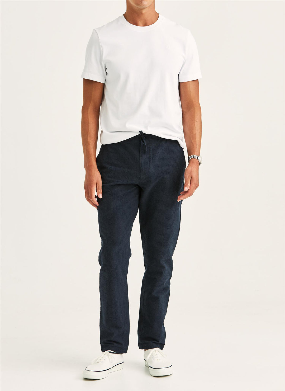 Fenix Seersucker Trouser  Blue