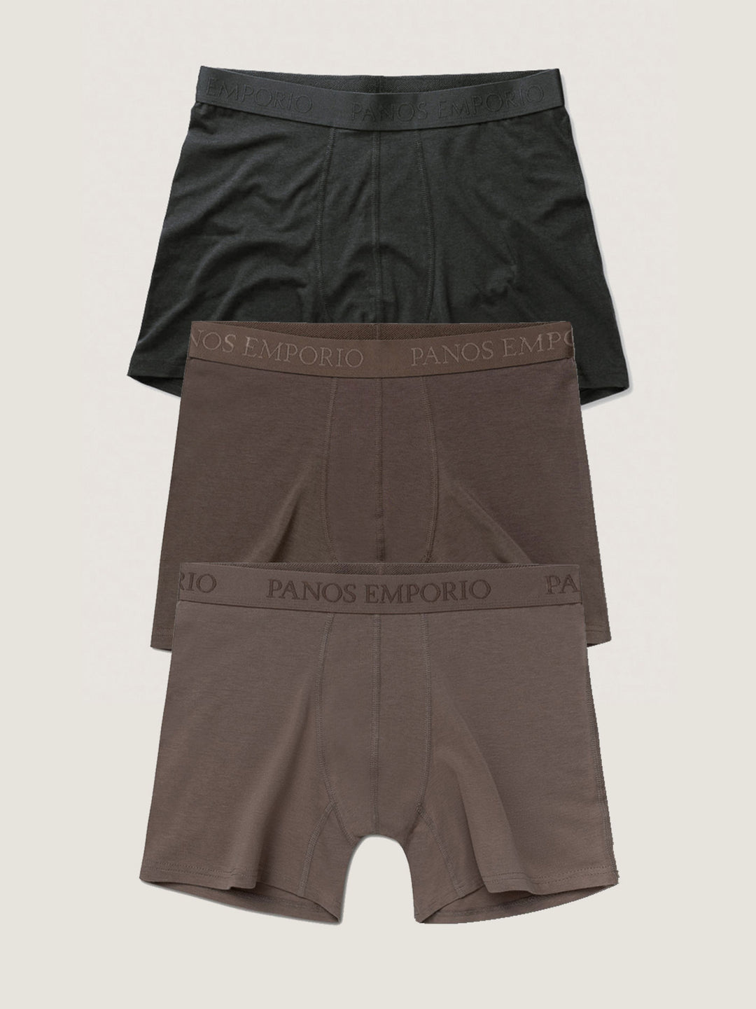 3pk Base Bamboo Boxer  Black/Bracken/Coffee Quartz