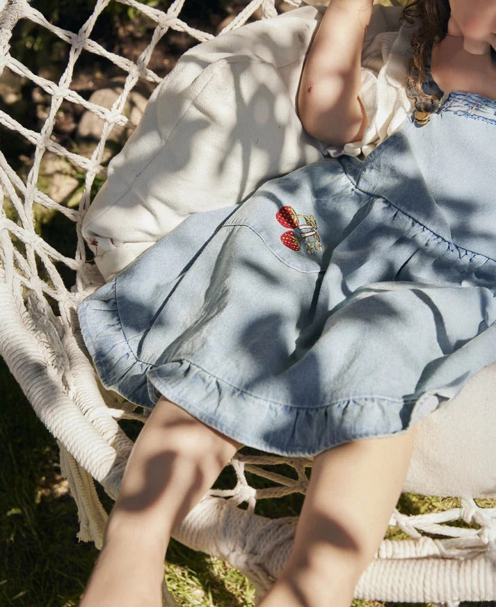DON EMBR SPENCERDRESS  Light Denim Blue